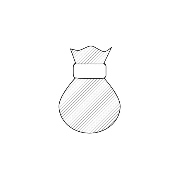 钱袋细线图标钱袋手工绘制图片下载