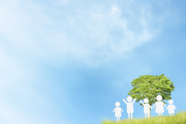 一个拥有美丽蓝天的自然景观与人们合作，实现一个安全、有保障的自然环境。图片下载