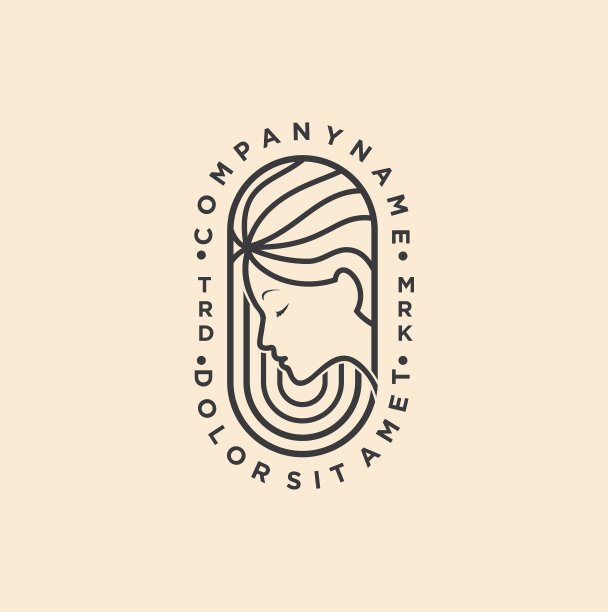 美容化妆品线艺术标志模板图标图片下载