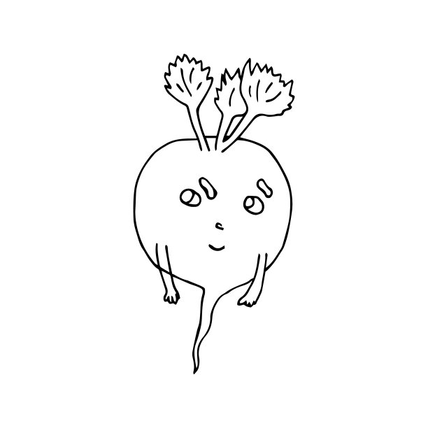 有趣的卡通人物萝卜和蔬菜图片下载