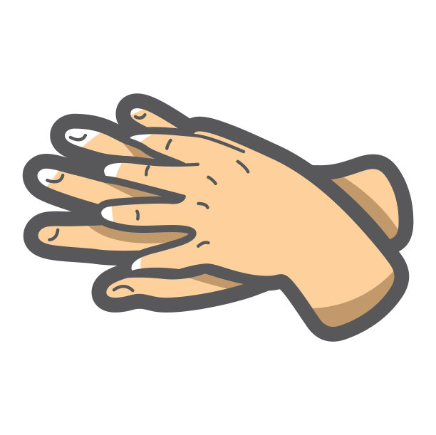 手部按摩治疗图标卡通图片下载