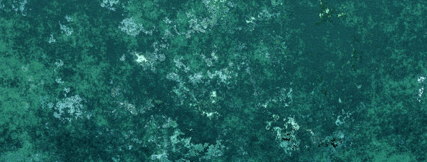 绿色波纹金属板，金属板带有绿色磨损痕迹。3 d演示。图片下载