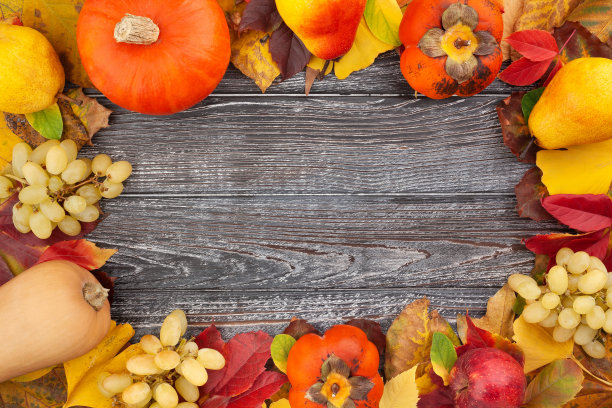 秋天的叶子水果蔬菜架图片下载