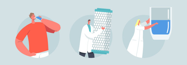 集快乐的人喝水小科学家与图片下载