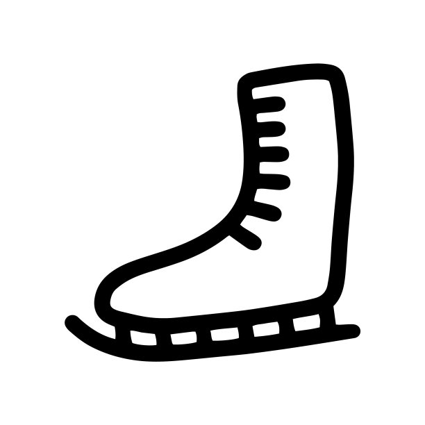 手绘圣诞溜冰鞋图片下载