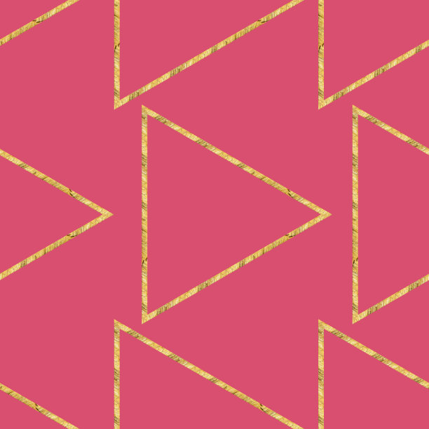 三角形无缝纹理。镶嵌,镶嵌。彩色玻璃风格的插图。装饰艺术风格。无缝的混沌三角形图案。用于墙纸、纺织品印花、瓷砖。金三角图片下载