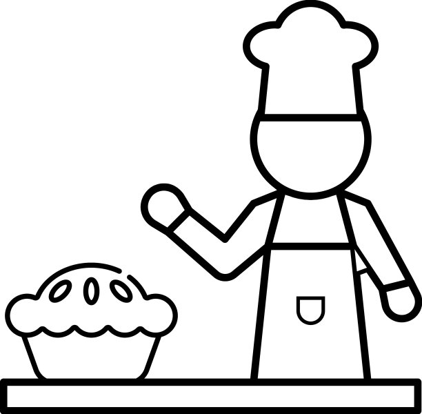 生日蛋糕图标在平面风格孤立图片下载