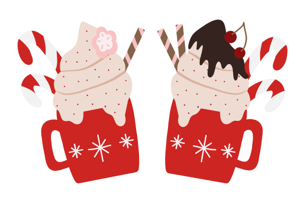 杯与热巧克力，可可或咖啡与奶油图片下载