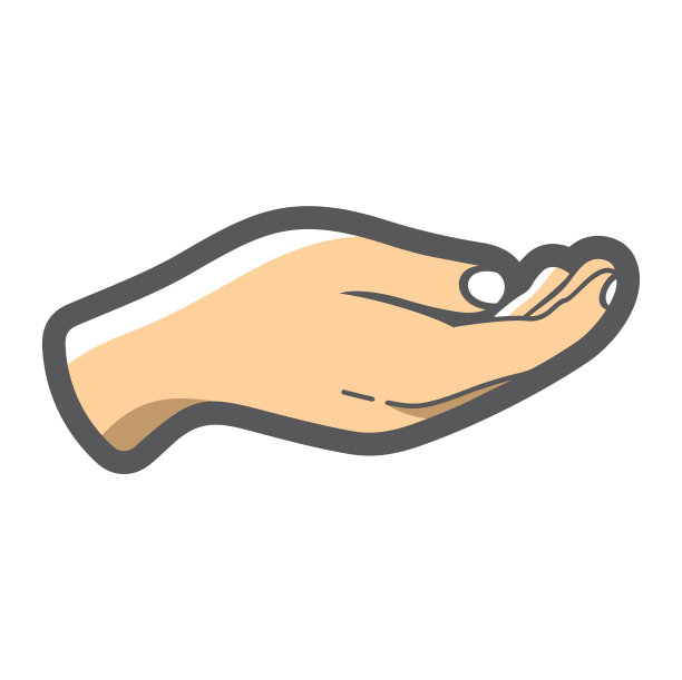 打开手图标简单卡通图片下载