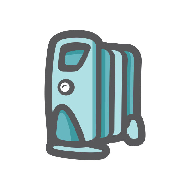 电动现代加热器图标卡通图片下载