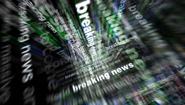 标题媒体与突发新闻和信息3d插图图片下载