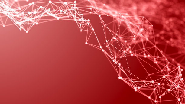 科幻背景。多粒子数字波。节日礼物模板。三维渲染图片下载