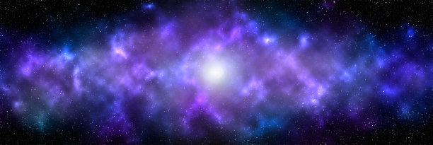 太空背景是星尘和闪亮的星星。逼真的宇宙和彩色星云。色彩斑斓的星系。三维演示图片下载