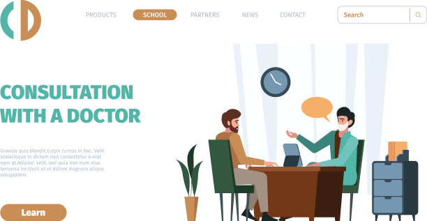 医疗着陆网页模板医生图片下载