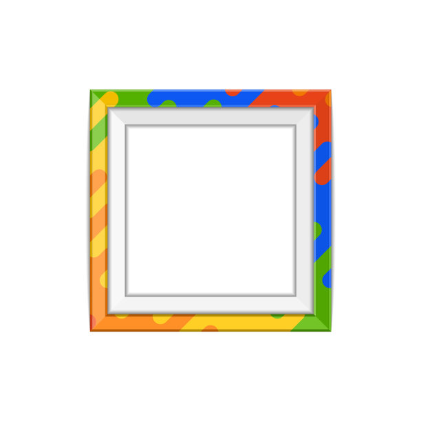 彩色的木制框架图片下载