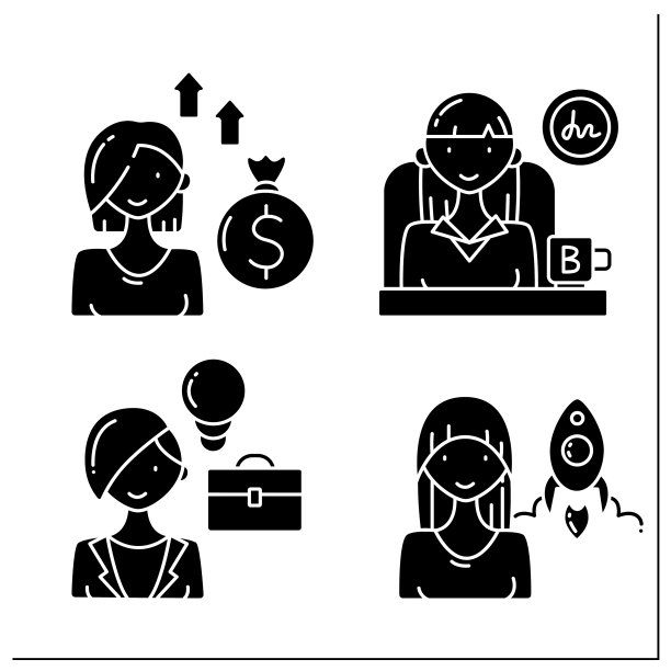 女人字形图标集图片下载