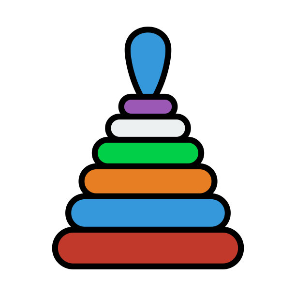 金字塔玩具图标图片下载