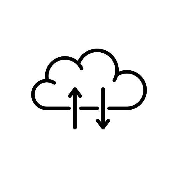 云线图标。矢量符号在简单的风格孤立在白色背景。图片下载