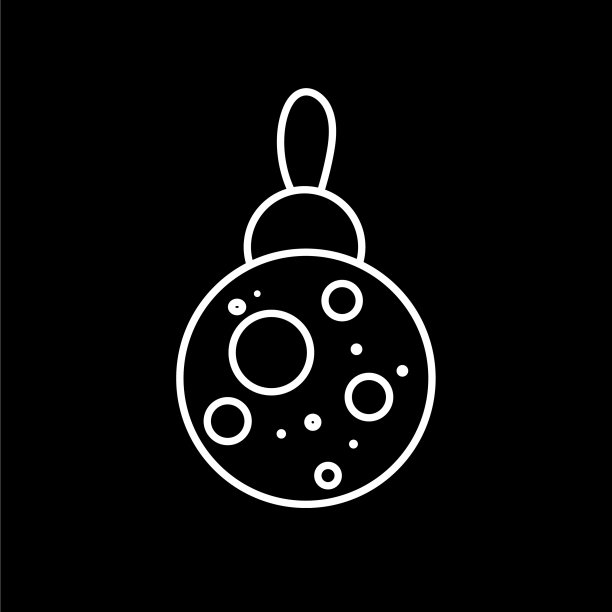 以白色圣诞球的形式素描图片下载