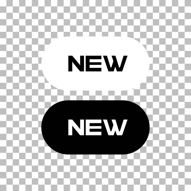 新标签上黑色图标透明。新潮的平面孤立轮廓符号，标志可用于:插图，信息图表，标志，移动，应用程序，横幅，网页设计，开发，ui, ux, gui。向量EPS 10图片下载