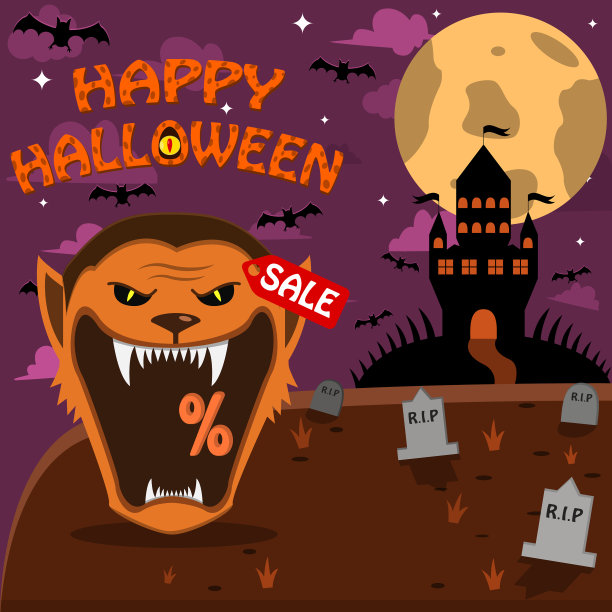 万圣节人物头像与狼人正面图片下载