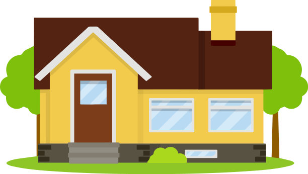 舒适的郊区住宅元素的城市景观图片下载