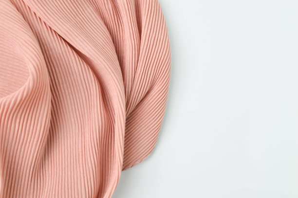 织物布纹理的褶皱背景。为文本复制空格。图片下载