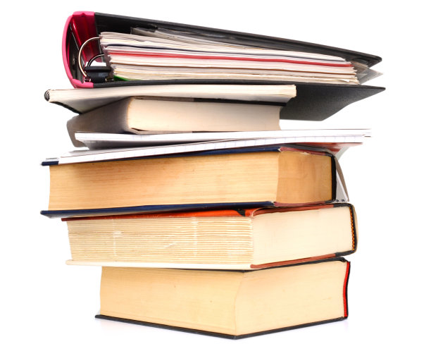 成堆的书和讲座图片下载