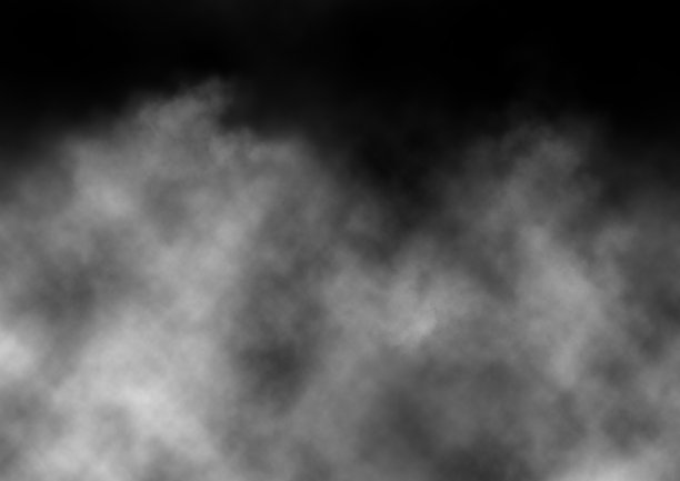 白色烟雾或雾孤立在黑色背景图片下载