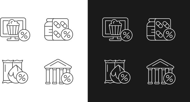 员工折扣方案线性图标设置为图片下载