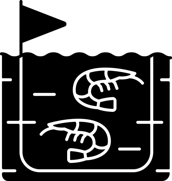 养殖虾黑色象形图标图片下载