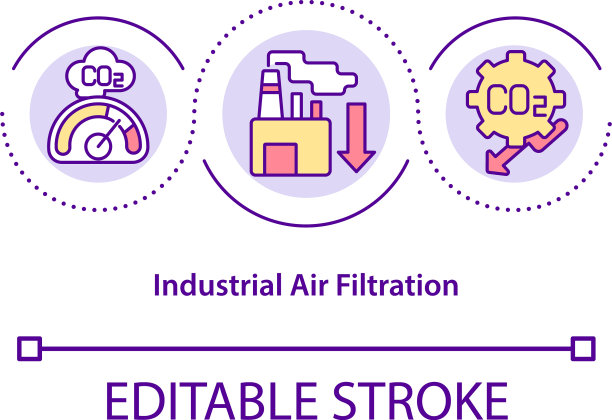 工业空气过滤概念图标图片下载