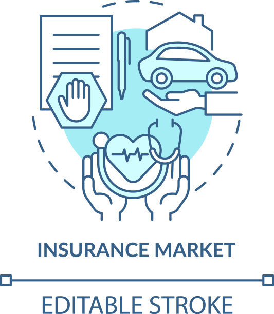 保险市场概念图标图片下载