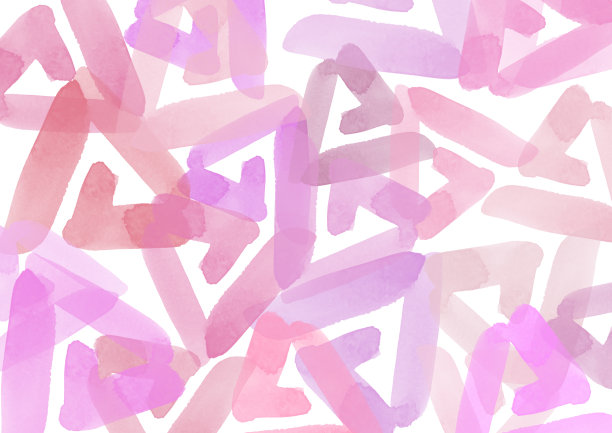 水彩抽象背景。粉红色的春天五彩缤纷的背景。三角形水彩元素图片下载