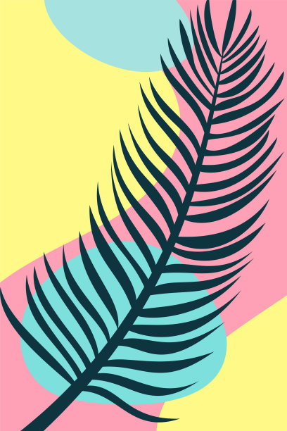 抽象简约的现代花卉背景图片下载