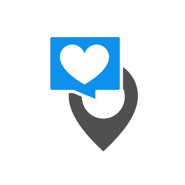 可爱的地方彩色图标的位置。带加热器的语音泡泡，像是评级符号图片下载