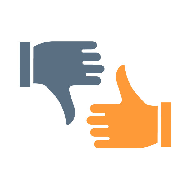 喜欢和不喜欢彩色图标。拇指向上和拇指向下的符号图片下载