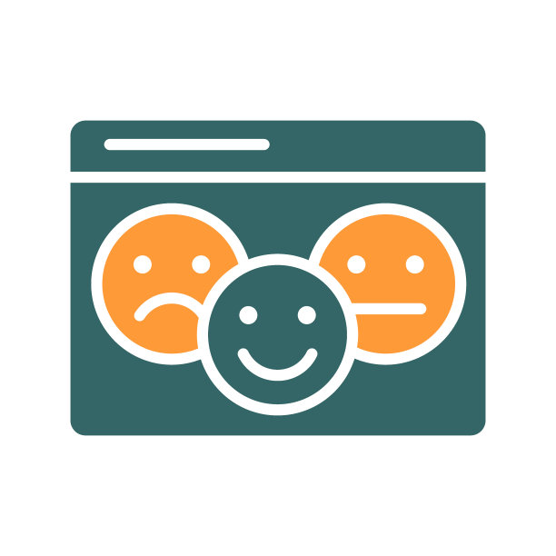 反馈网页，不同的评论彩色图标。积极、无表情和消极情绪的象征图片下载