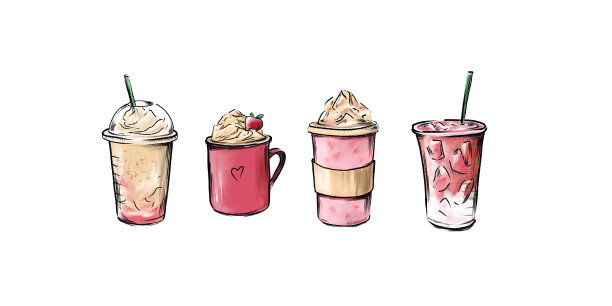 夏天的冷饮，冰淇淋，冰沙，咖啡图片下载