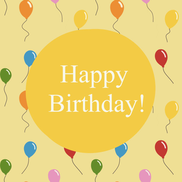 有气球的生日贺卡图片下载