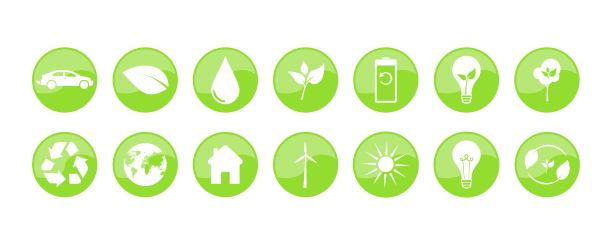 生态生活图标设置。矢量插图。图片下载