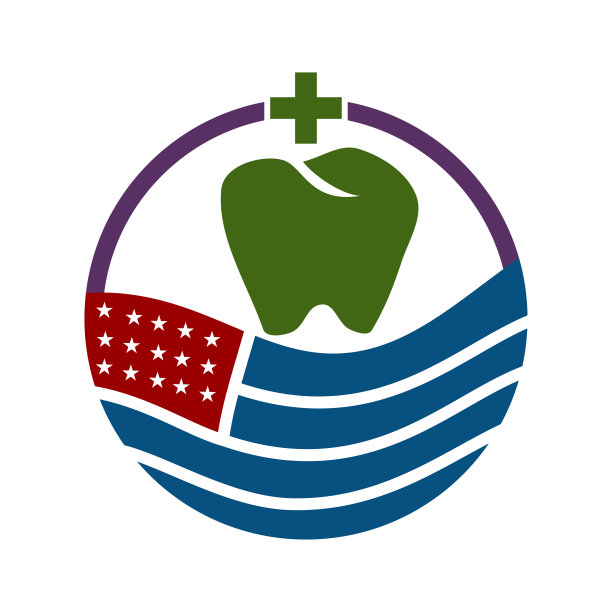美国牙科旗帜标志图标插图品牌身份图片下载