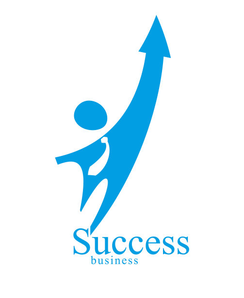 成功的商人用简单的图标或标志图片下载