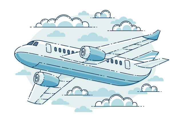 飞机客机在空中飞行图片下载