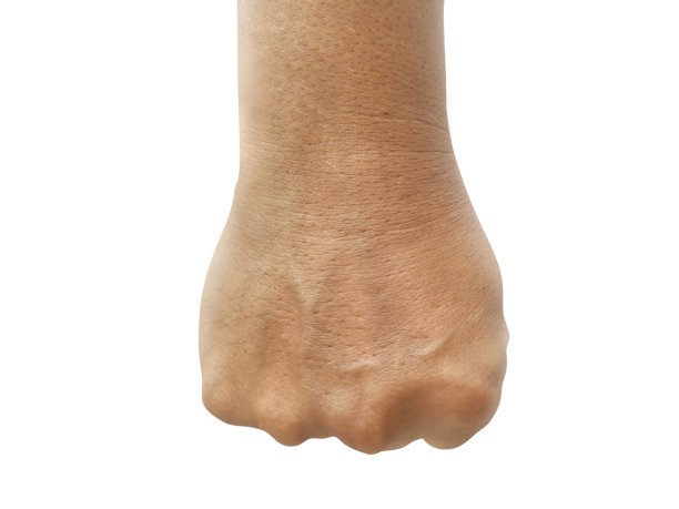 男人的手孤立在白色背景图片下载