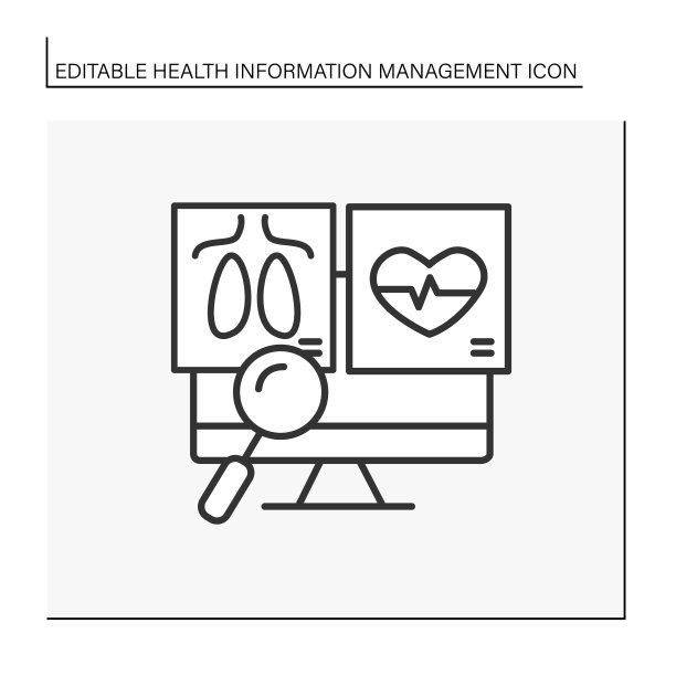 复杂诊断线图标图片下载