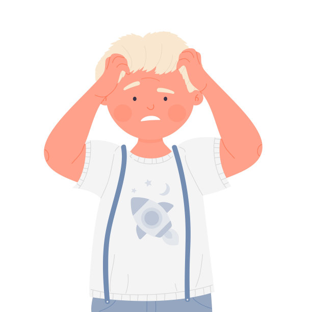 生气生气的金发小孩和青少年图片下载