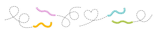 点路由集上的蠕虫。图片下载