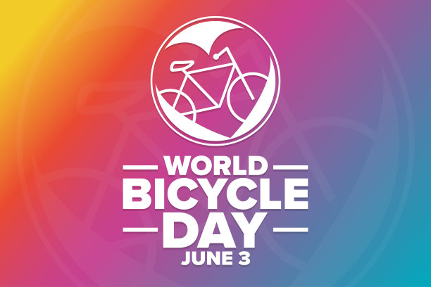 世界自行车日。6月3日。节日的概念。模板背景，横幅，卡片，与文字铭文海报。向量EPS10插图。图片下载