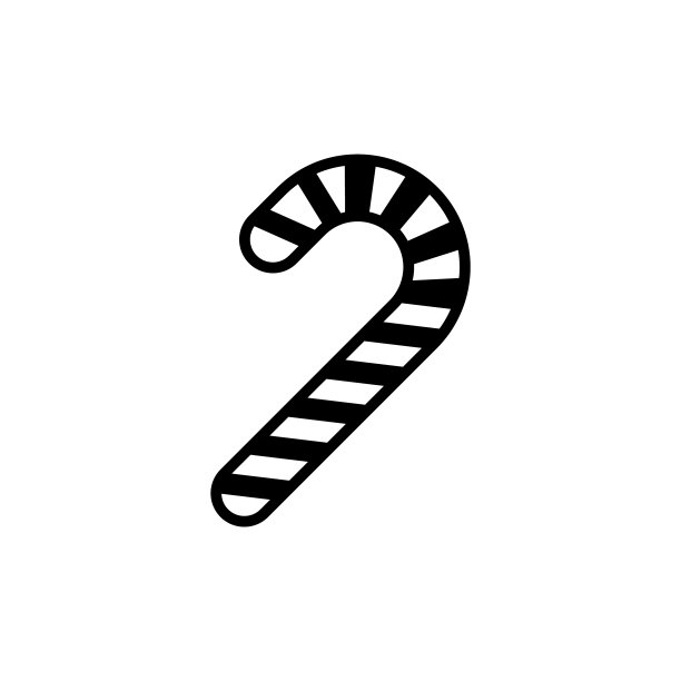 圣诞糖果手杖圣诞棒棒糖平图标图片下载